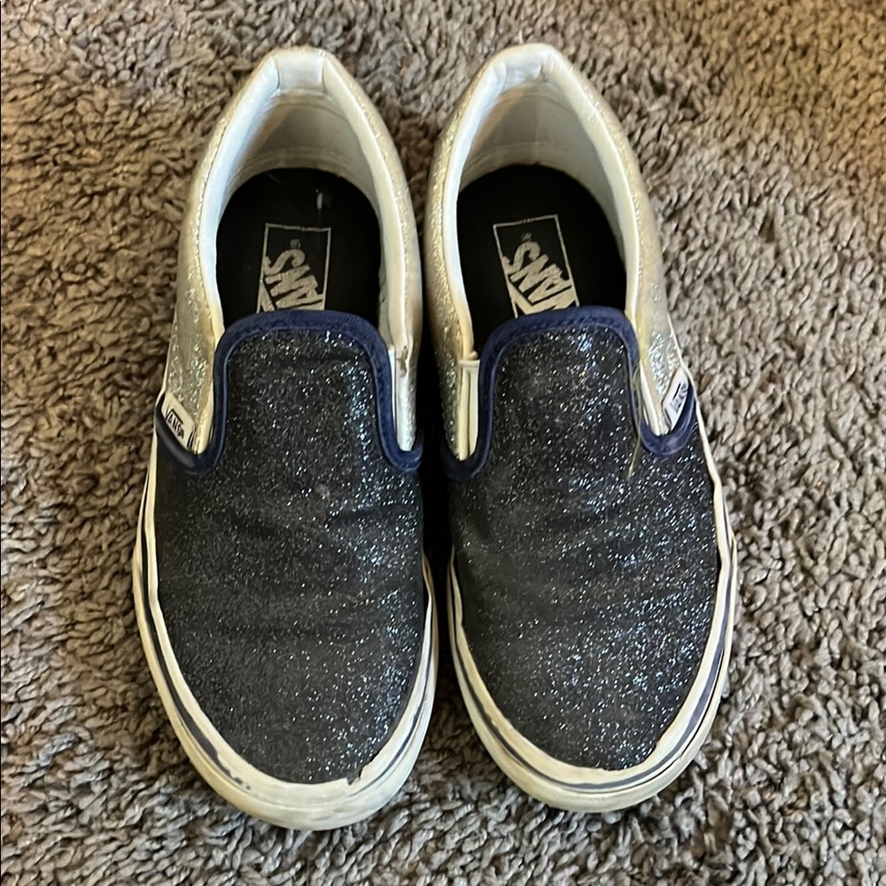 Vans Kids Glitter Slip-On Shoes - Black